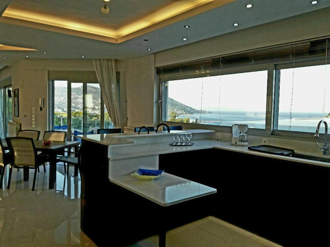 Seaview Pool Villa Near Beach And Athens Airport Pórto Ráfti Exterior foto